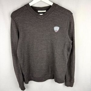 We Norwegians Sweater Mens Small Brown 100% Merino Wool Long Sleeve Soft